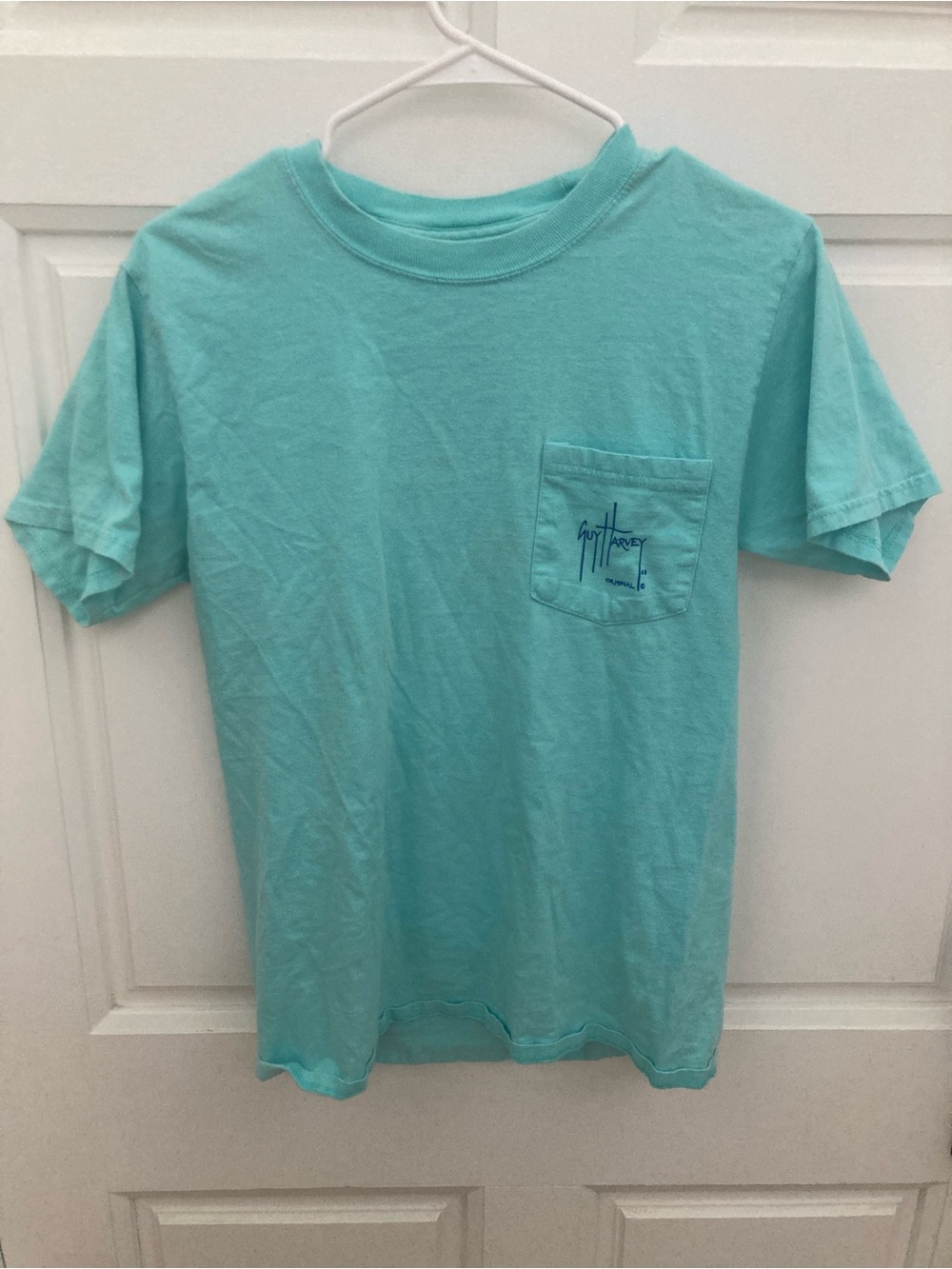 Guy Harvey Short Sleeve Pocket Tee in Teal
